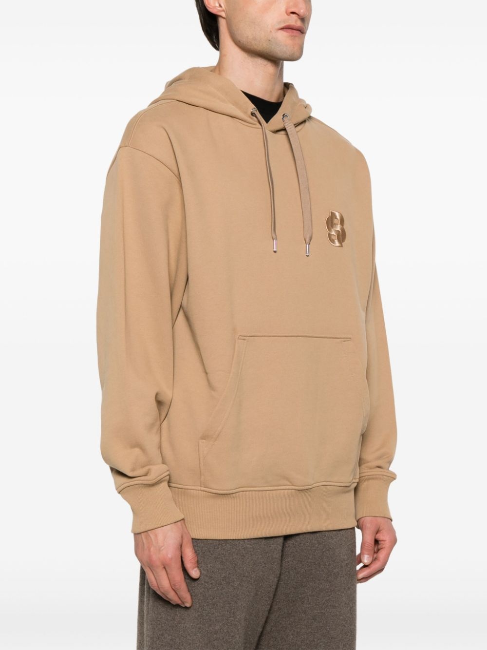 logo-embroidered hoodie - 3