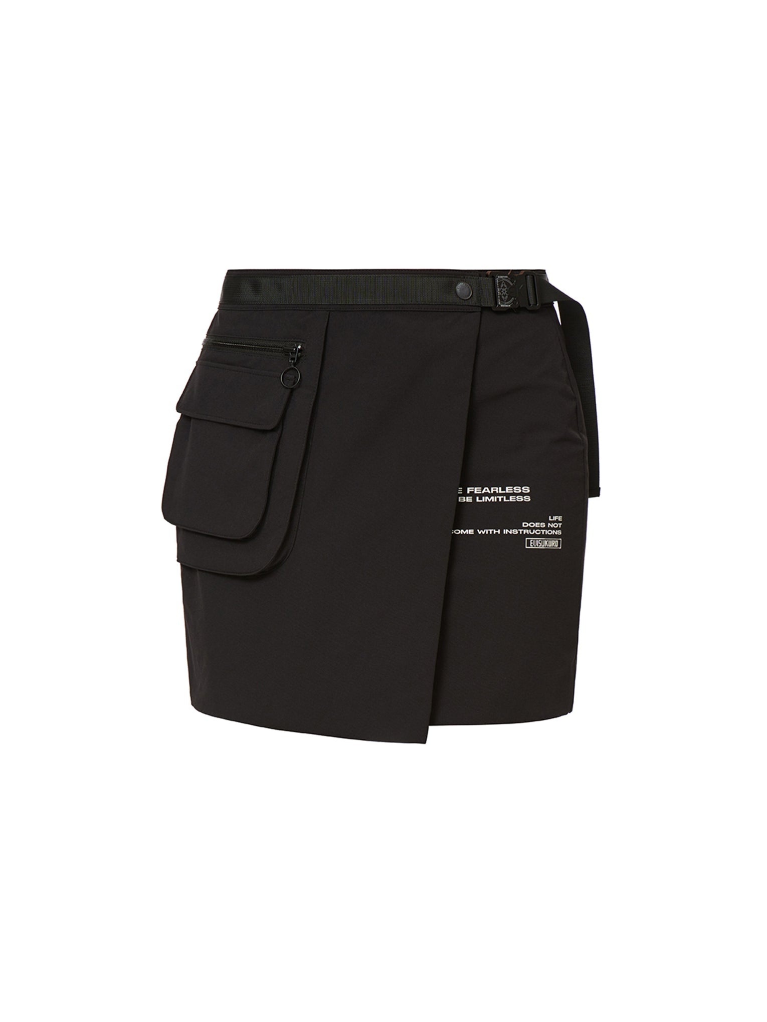 Buckle-Belted Wrap Skirt - 16