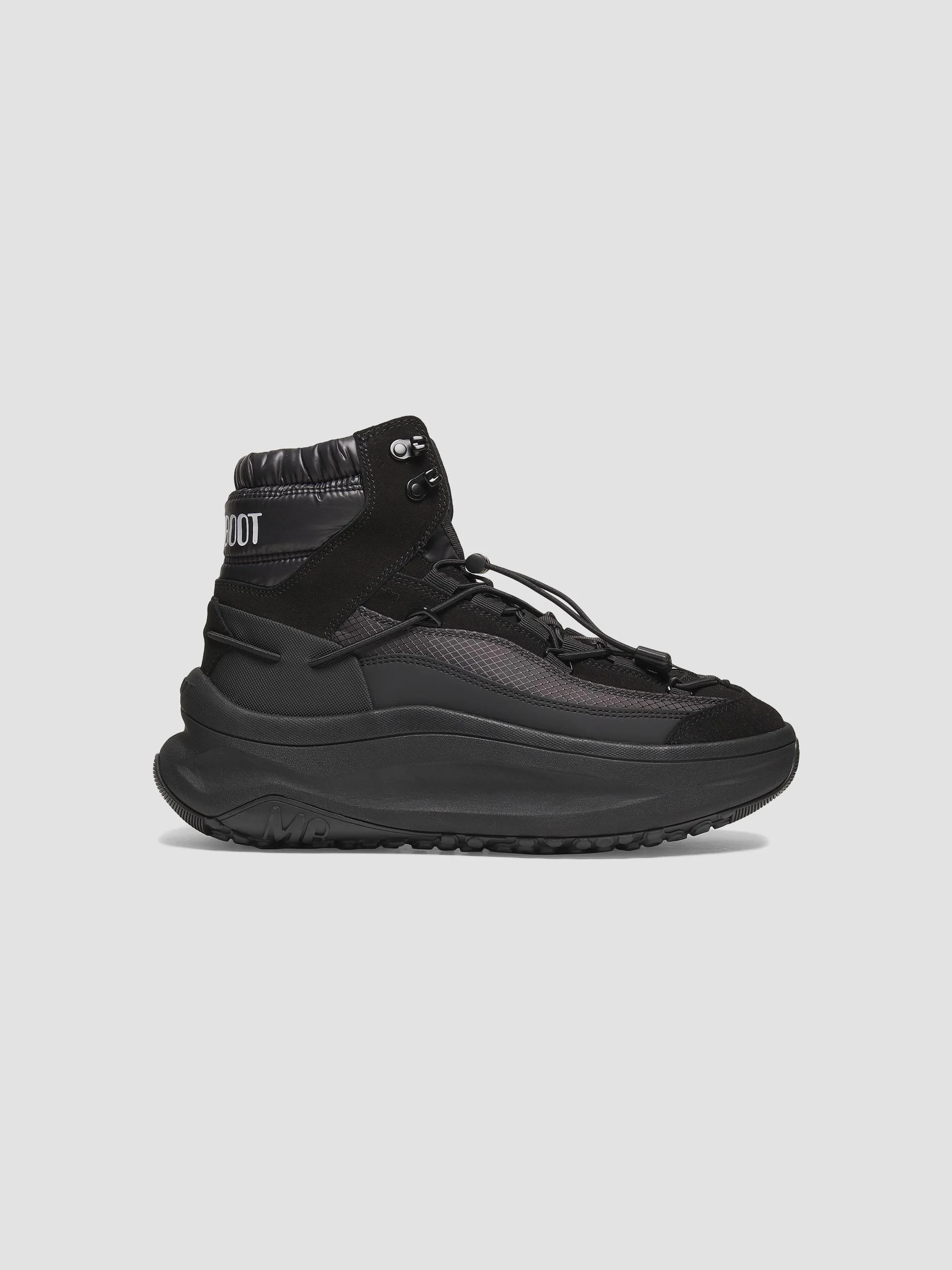 Men's Moon247 XLace Mid High-Top Sneakers - Black - 1