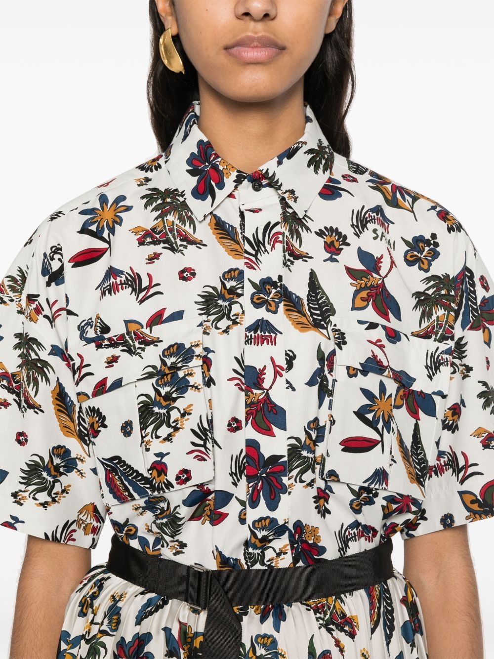 floral-print shirt - 5