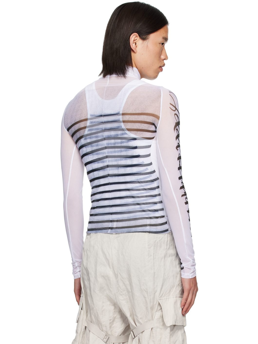 White & Black 'The Marinère' Turtleneck - 3