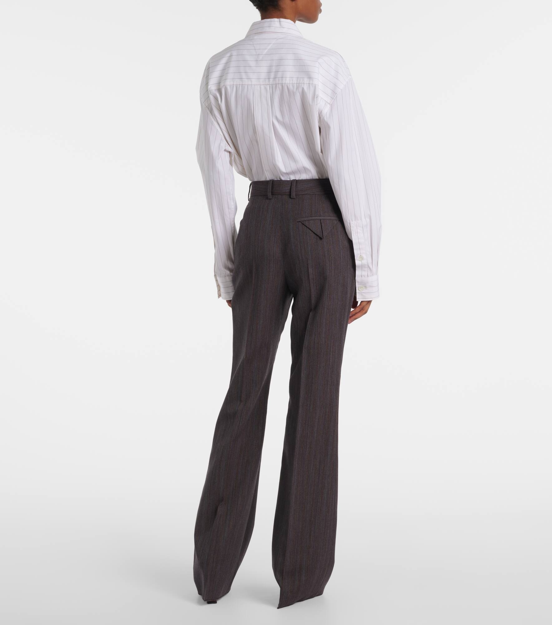 High-rise wool flared pants - 3