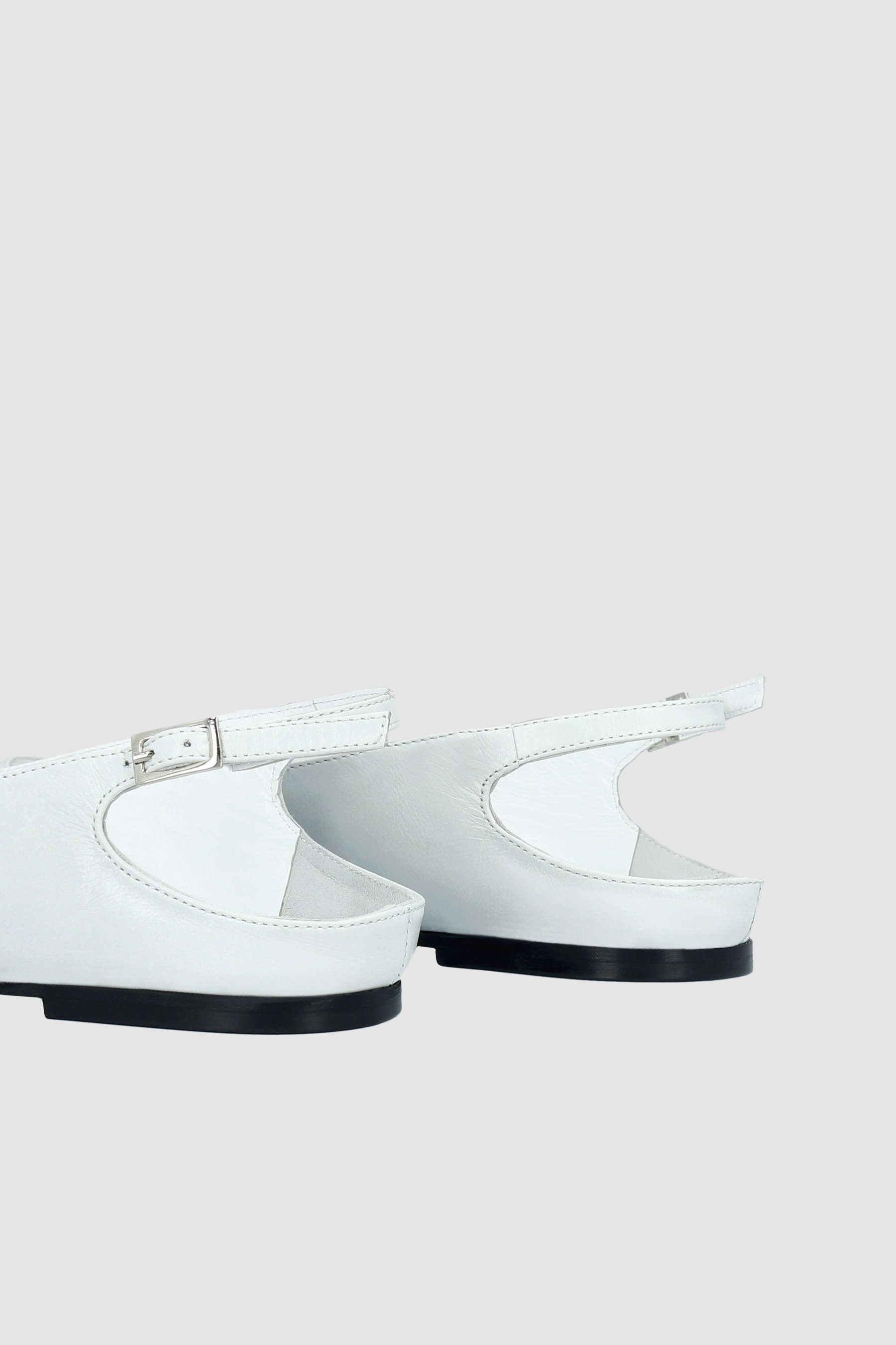 KOYNA BURRATA CREASED CALF LEATHER SLINGBACK FLAT - 4