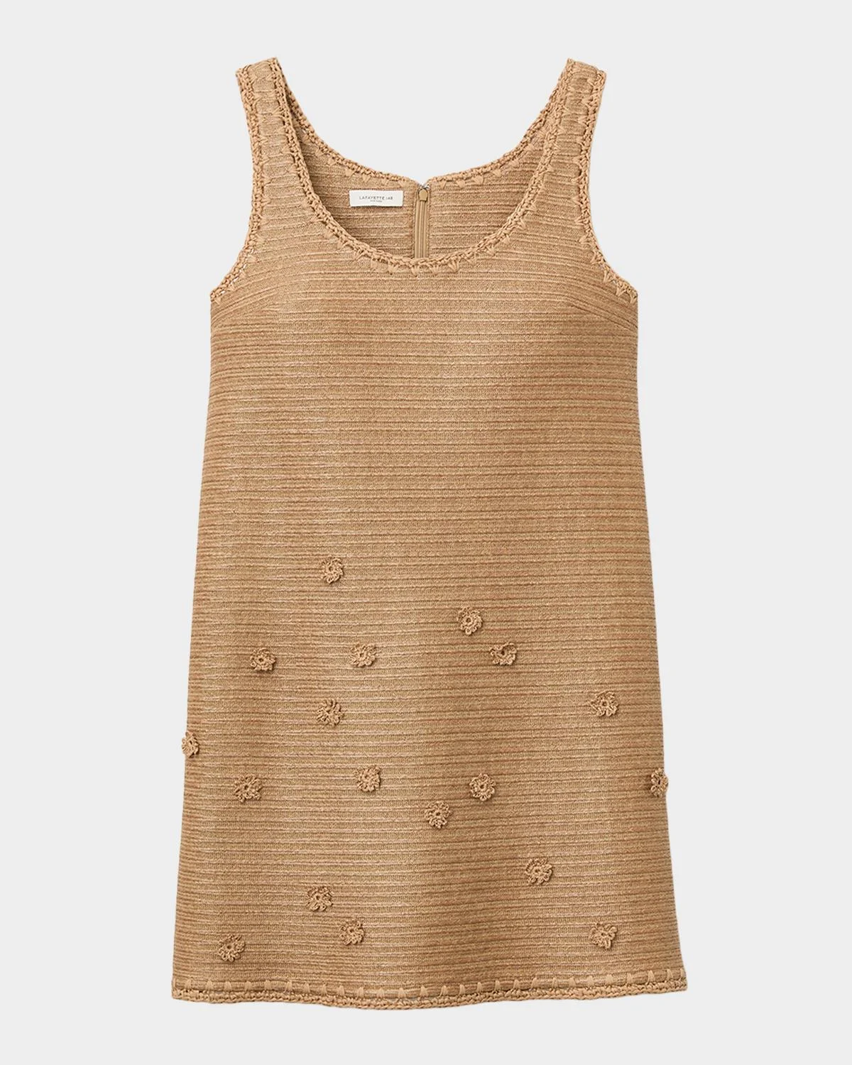 Raffia-Effect Jersey Shift Dress - 1