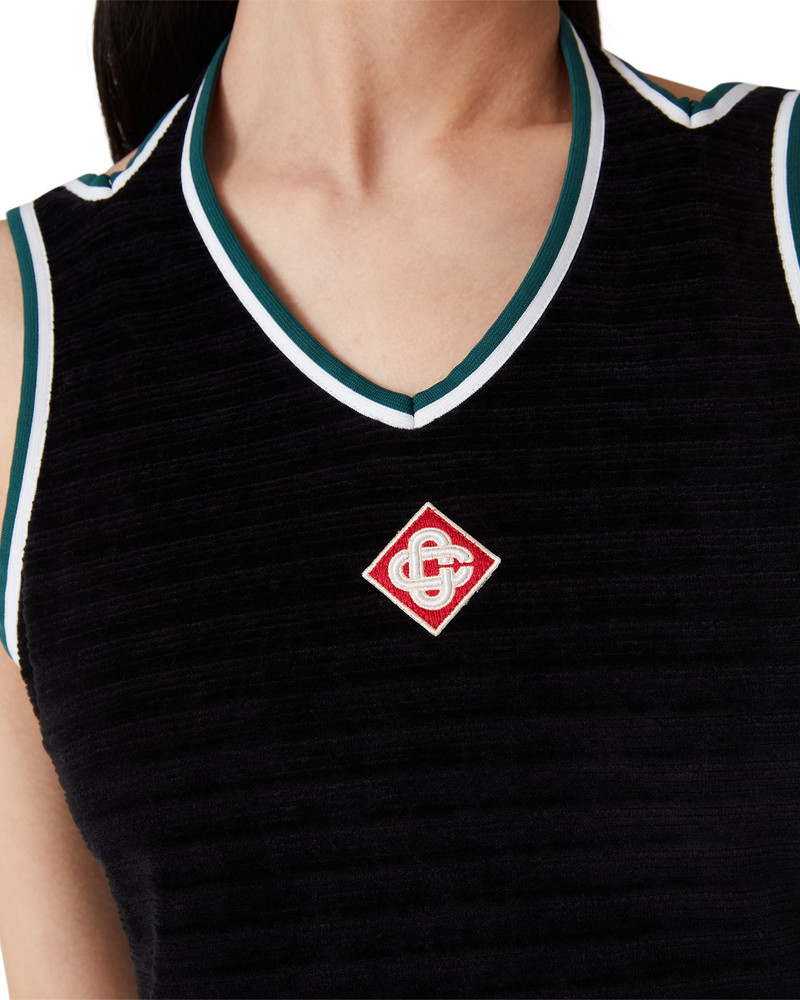 Textured Velour Tennis Dress | Casablanca Paris 5