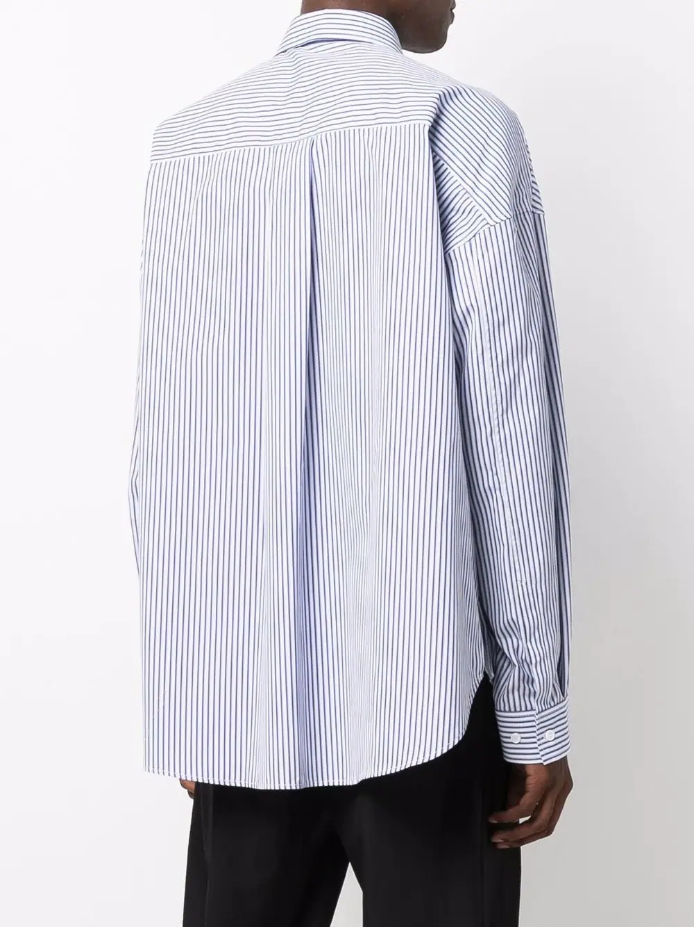 stripe-pattern cotton shirt - 4