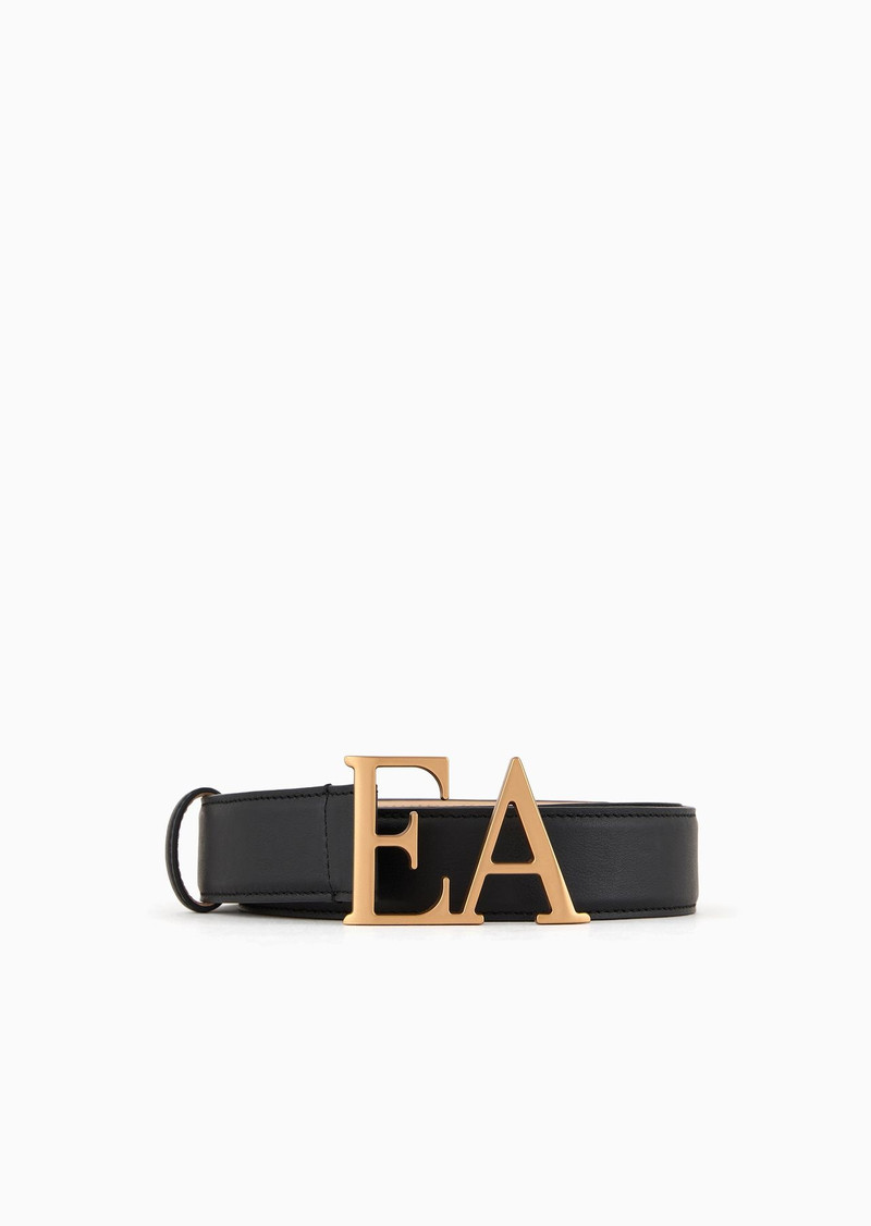 Leather belt with moulded EA buckle 1