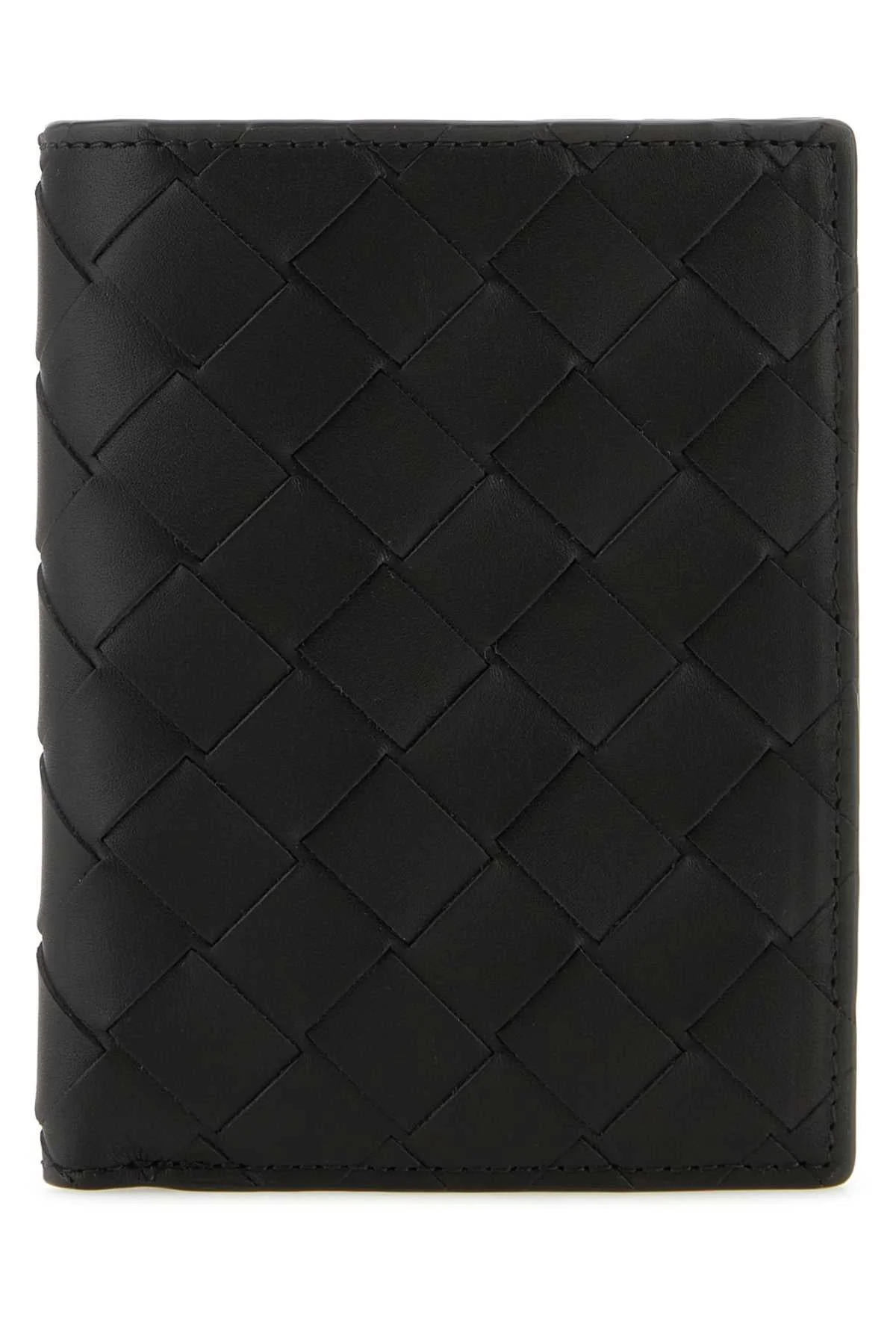 Bottega Veneta Men Black Leather Wallet - 1