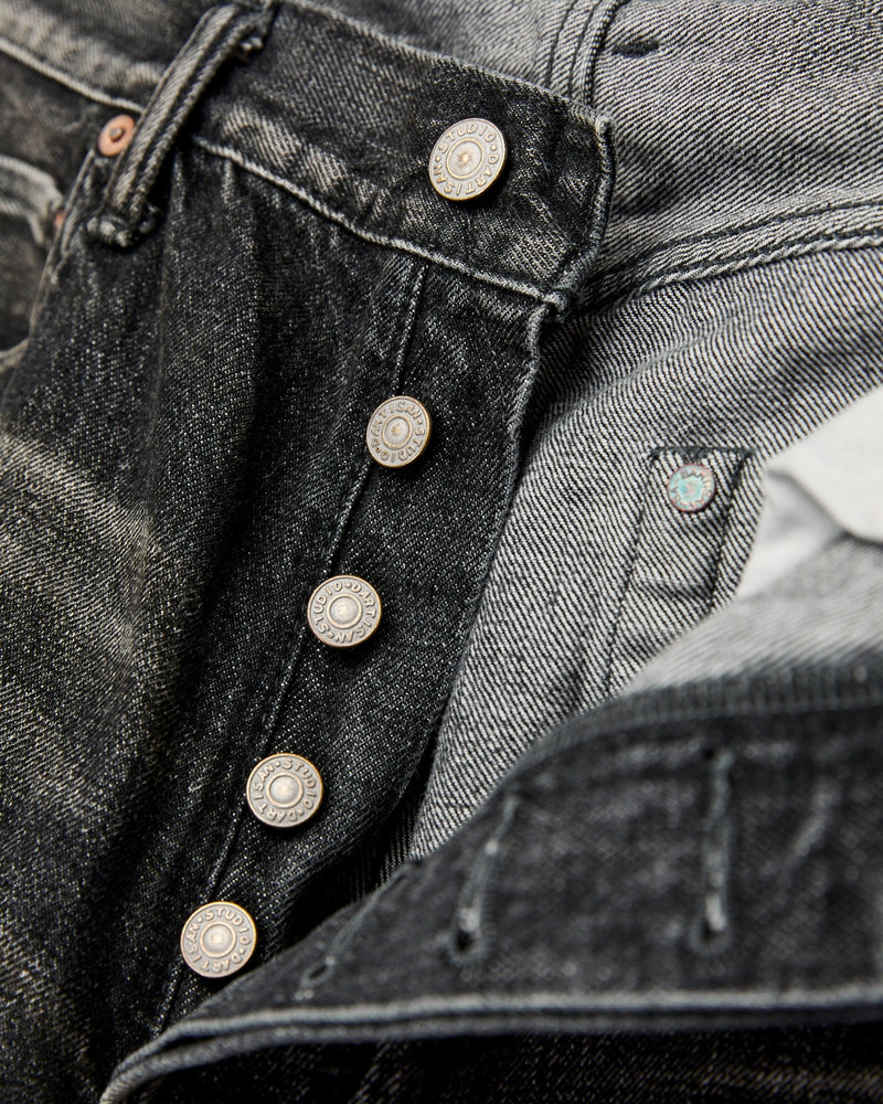 D1890UBS 13oz Washed Black Selvedge Denim - Loose Straight Fit 6