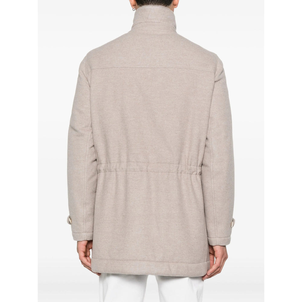 Brunello Cucinelli Neutrals Coats - Single Breasted Coats Men - 2