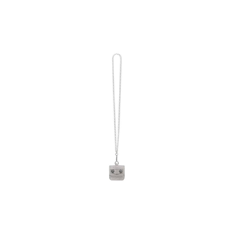 Women's Le Cagole Flap Earpods With Chain And Rhinestones in Grey 1