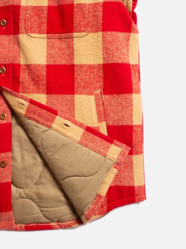 Glenn Padded Check Shirt Red - 6