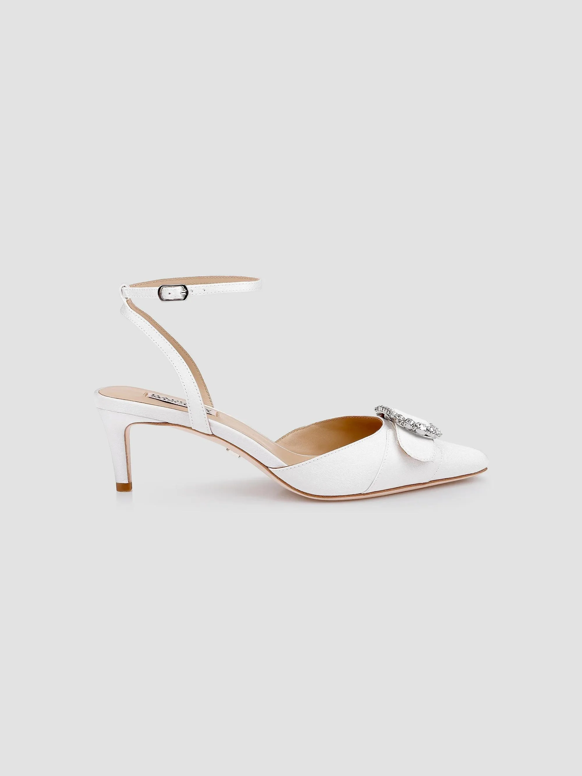 Women's Odesza 50MM Crepe Pumps - White Crepe - 1