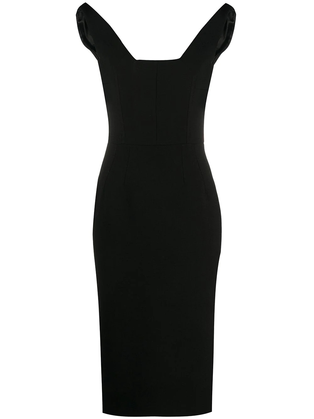 fitted midi dress - 1