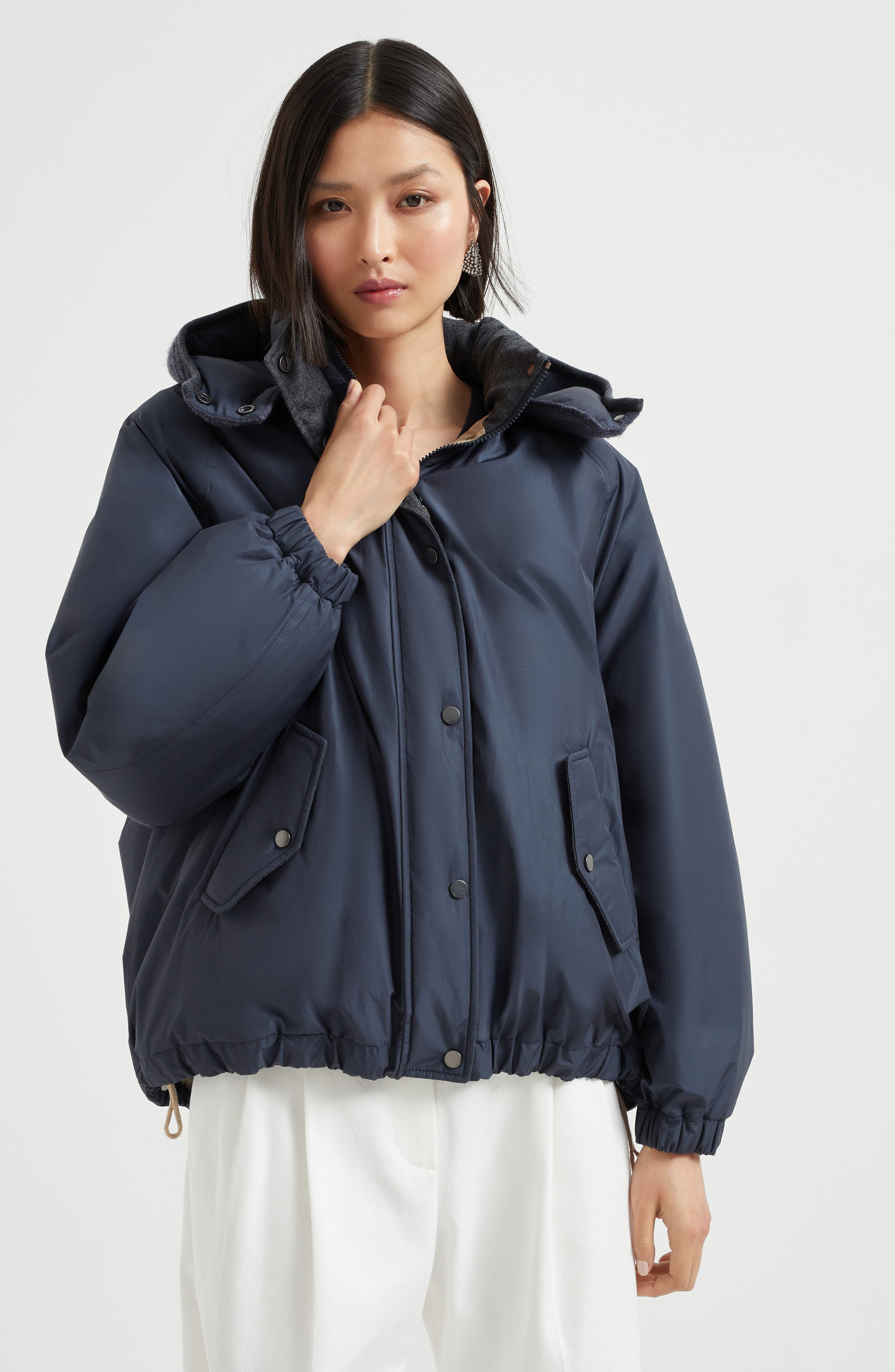 Brunello Cucinelli Water-resistant taffeta down jacket in Blue at Nordstrom - 2