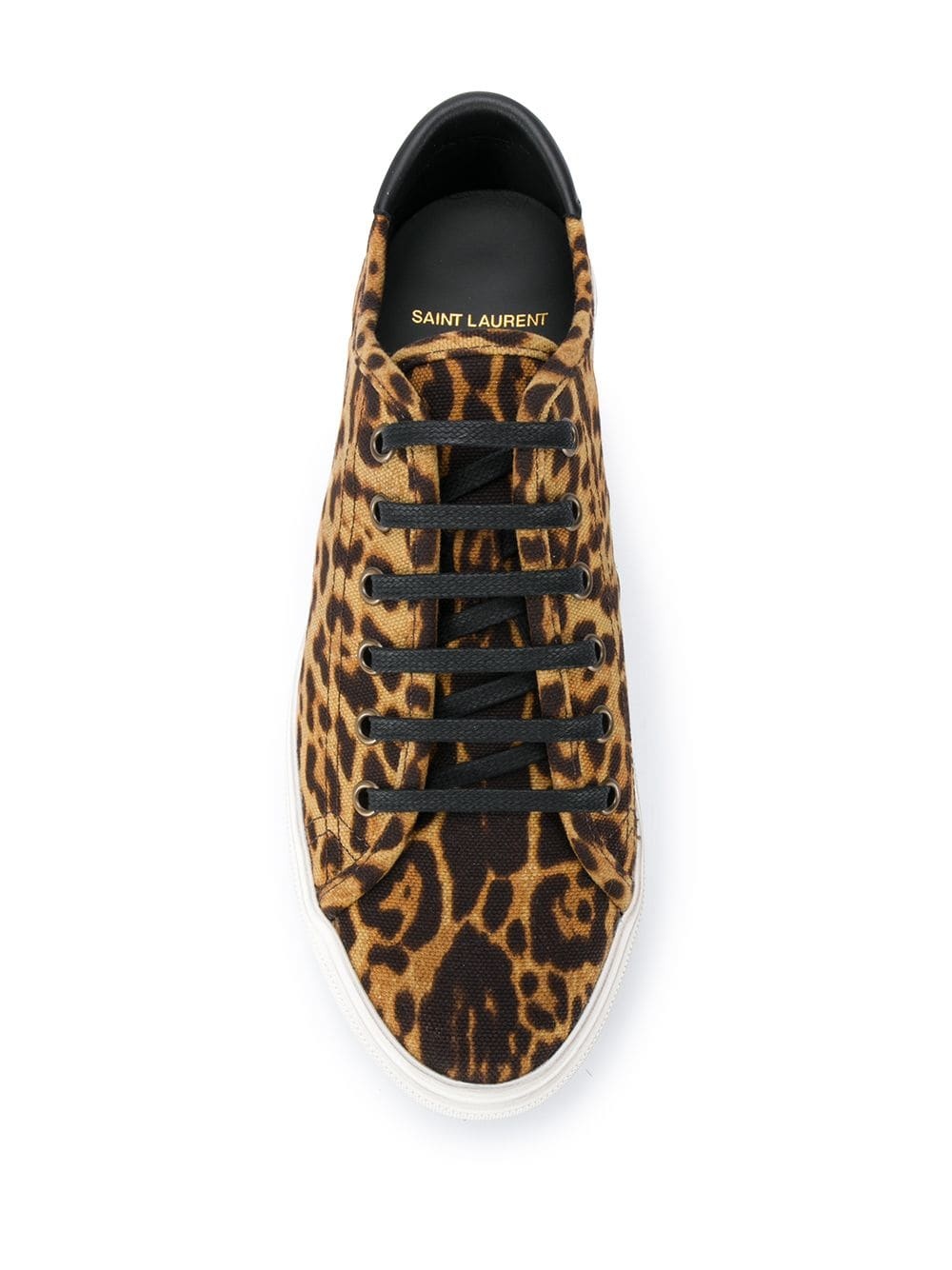 leopard-print lace-up sneakers - 4