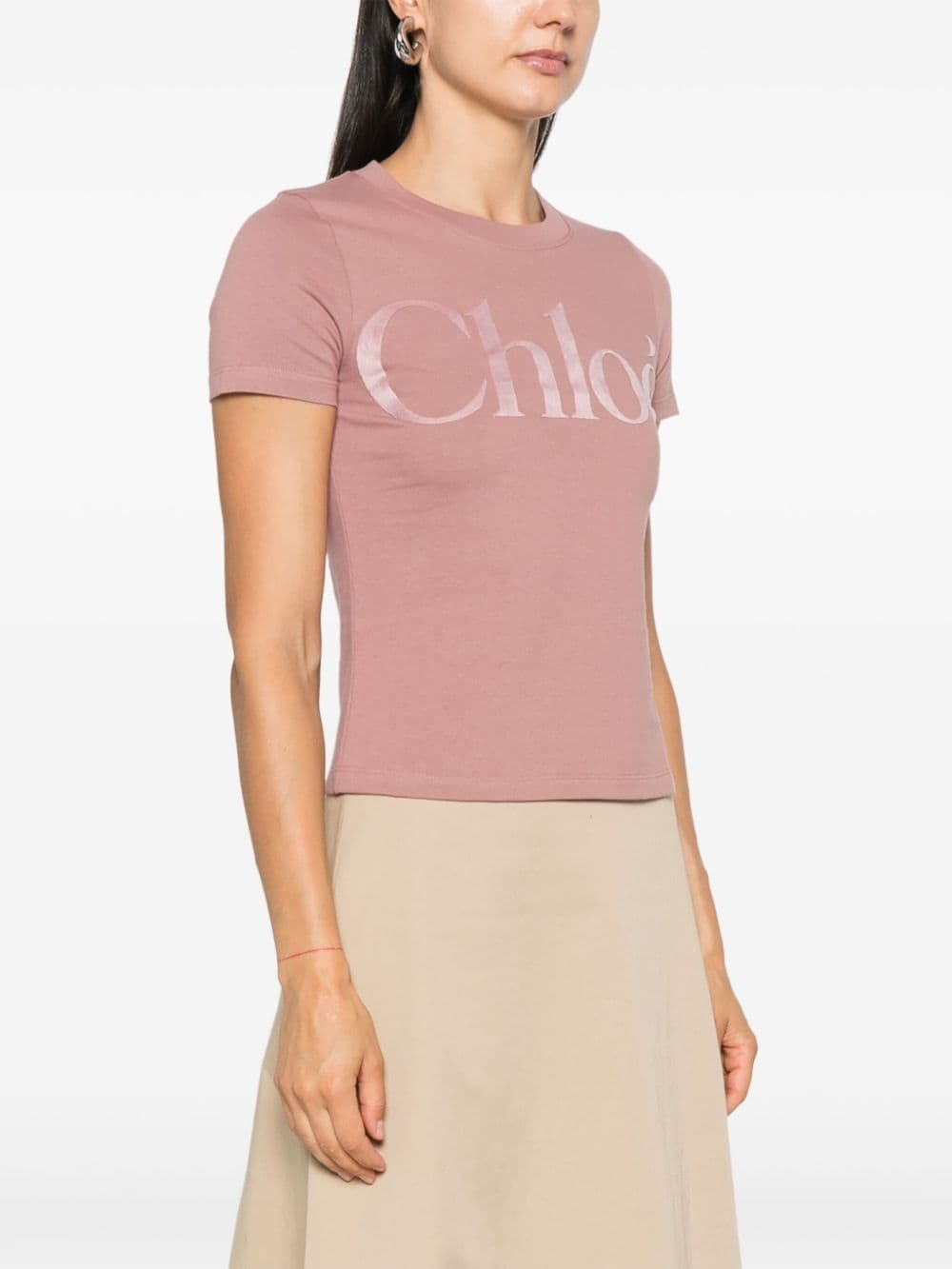 flocked-logo T-shirt - 3