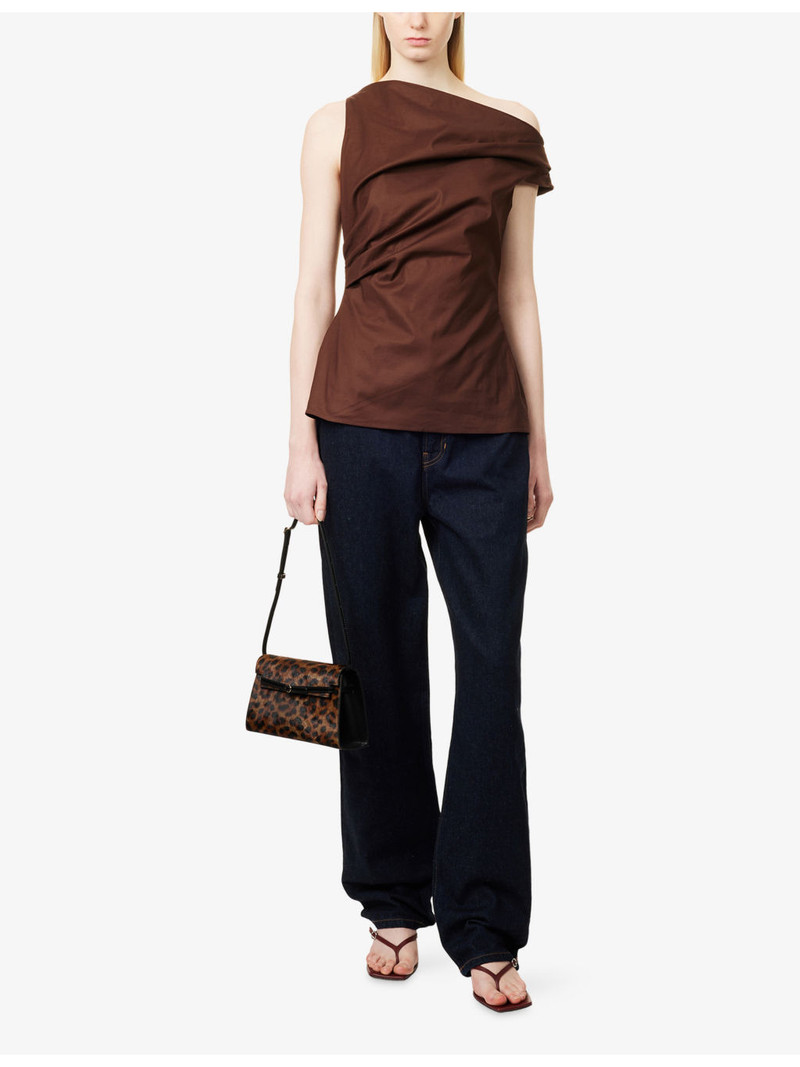 Reformation Dessa Asymmetric Off-Shoulder Cotton Top outlook