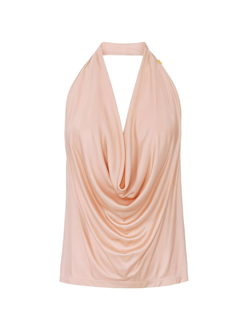 halter-neck drape top 1