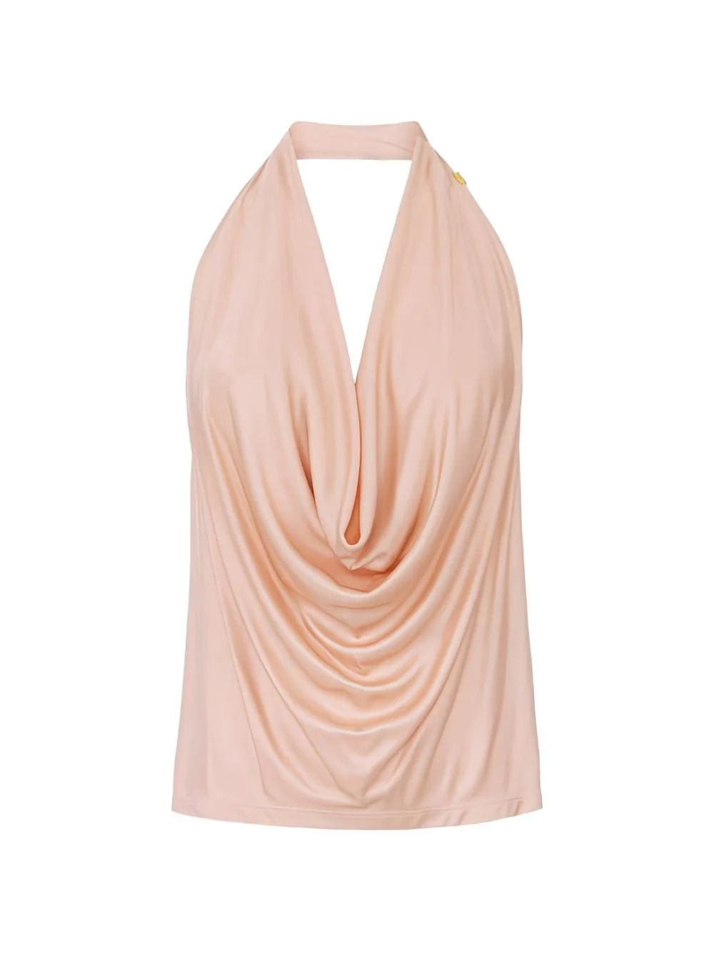 halter-neck drape top - 1