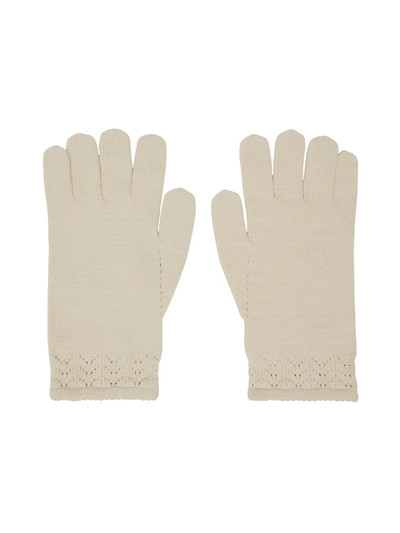 BODE Off-White Beaded Gloves outlook