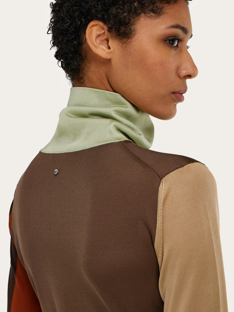 Block color dress 4