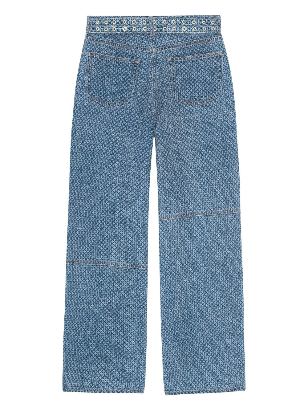 belted wide-leg jeans - 6