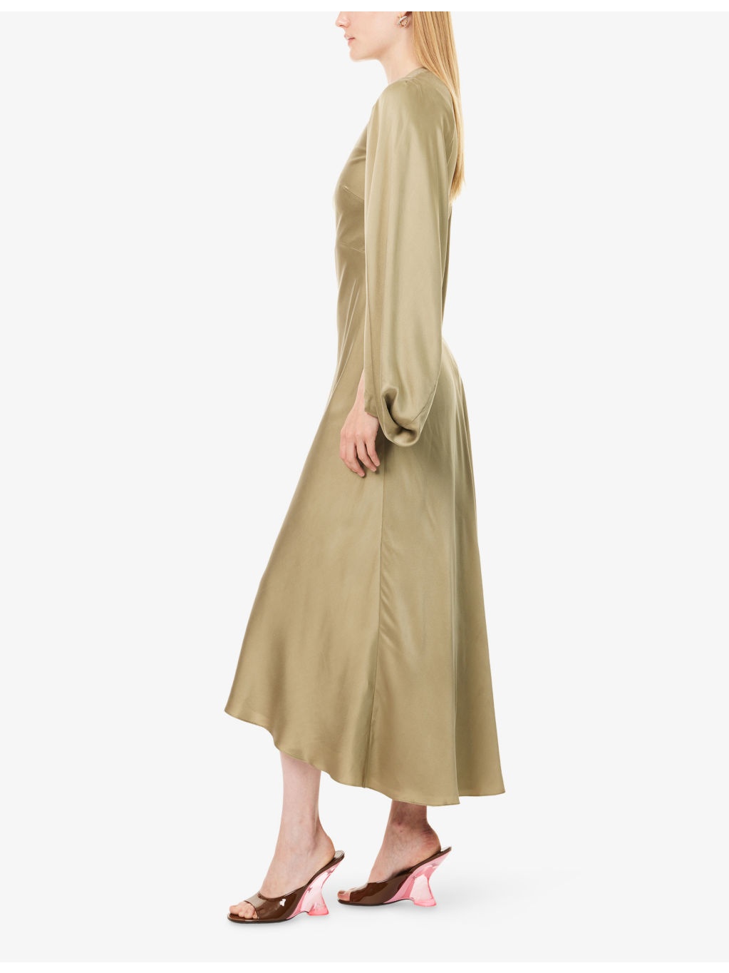 Koda Balloon-Sleeves Silk Maxi Dress - 3