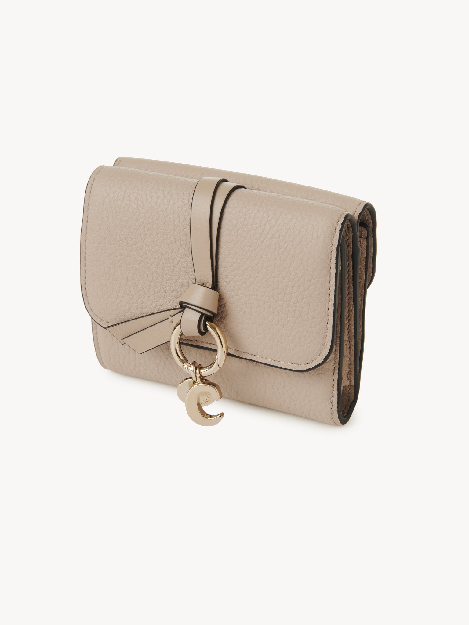 SMALL ALPHABET TRI-FOLD IN GRAINED LEATHER - 2
