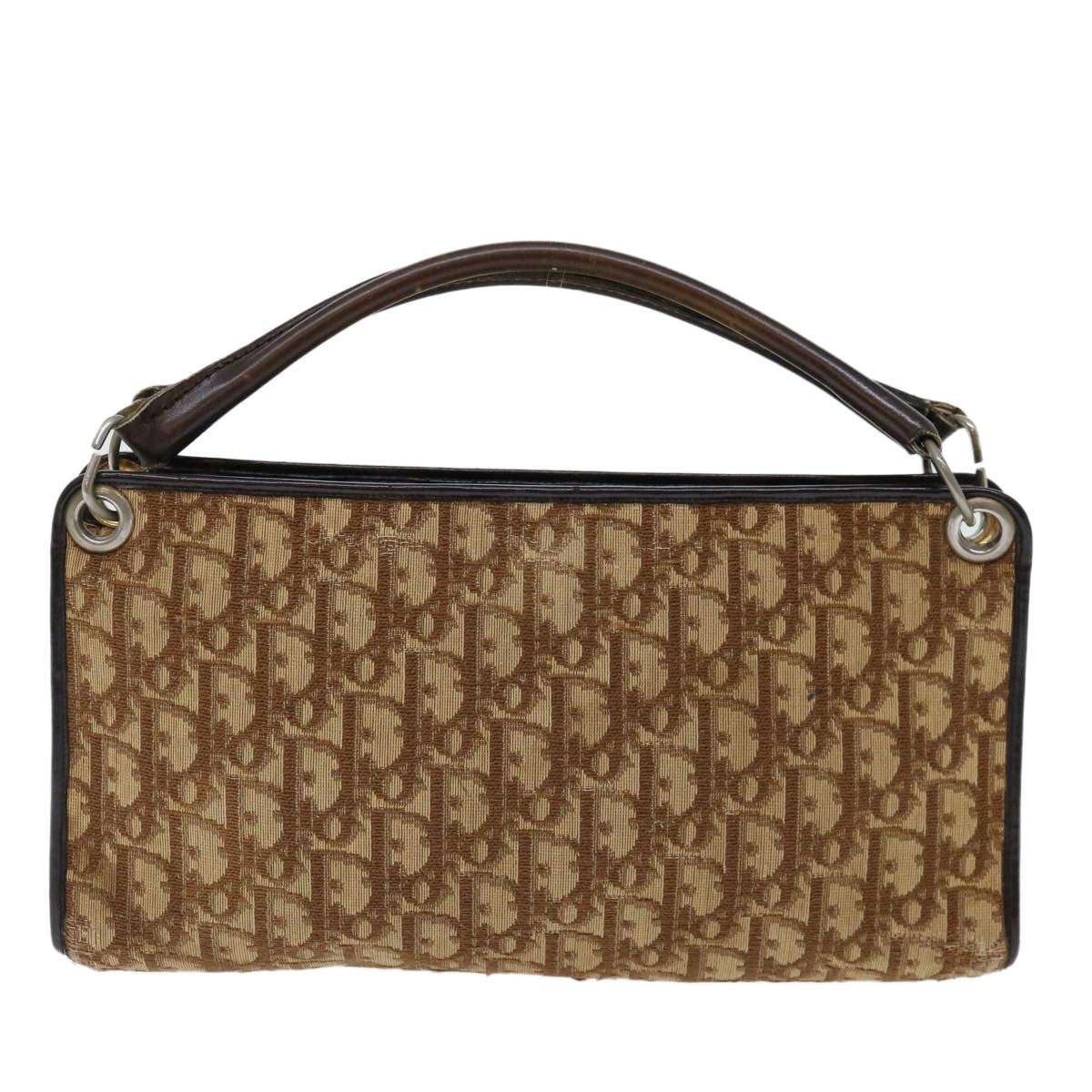 DIOR Trotter Canvas Hand Bag Canvas Brown - 13