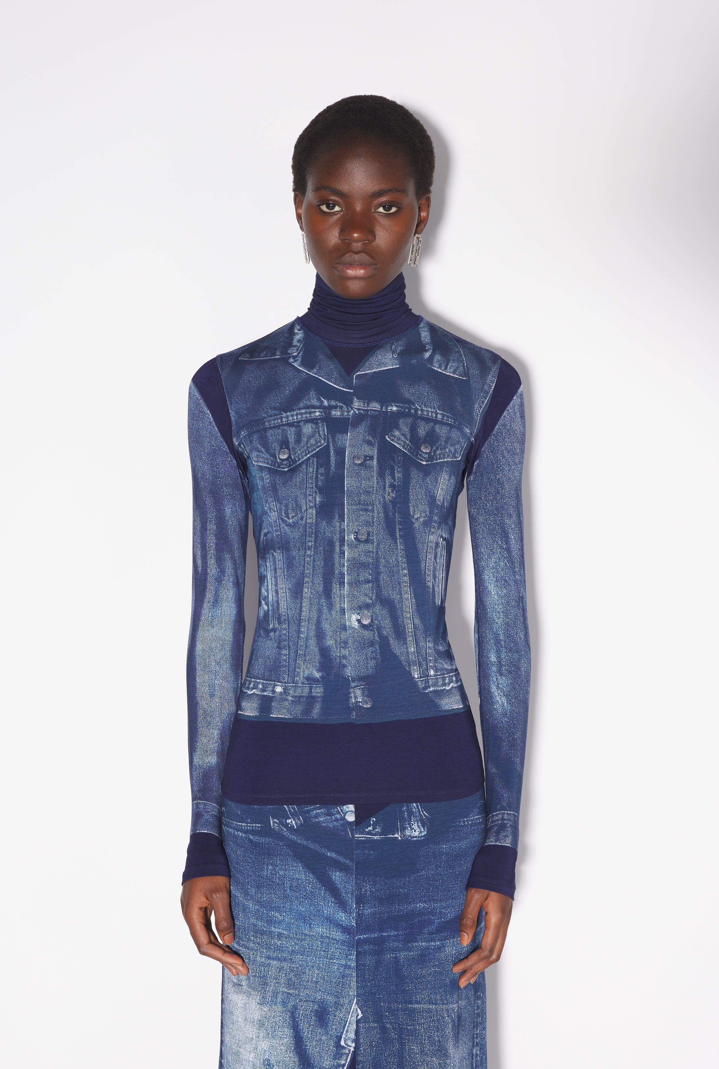 THE BLUE DENIM TROMPE L’OEIL TOP - 8