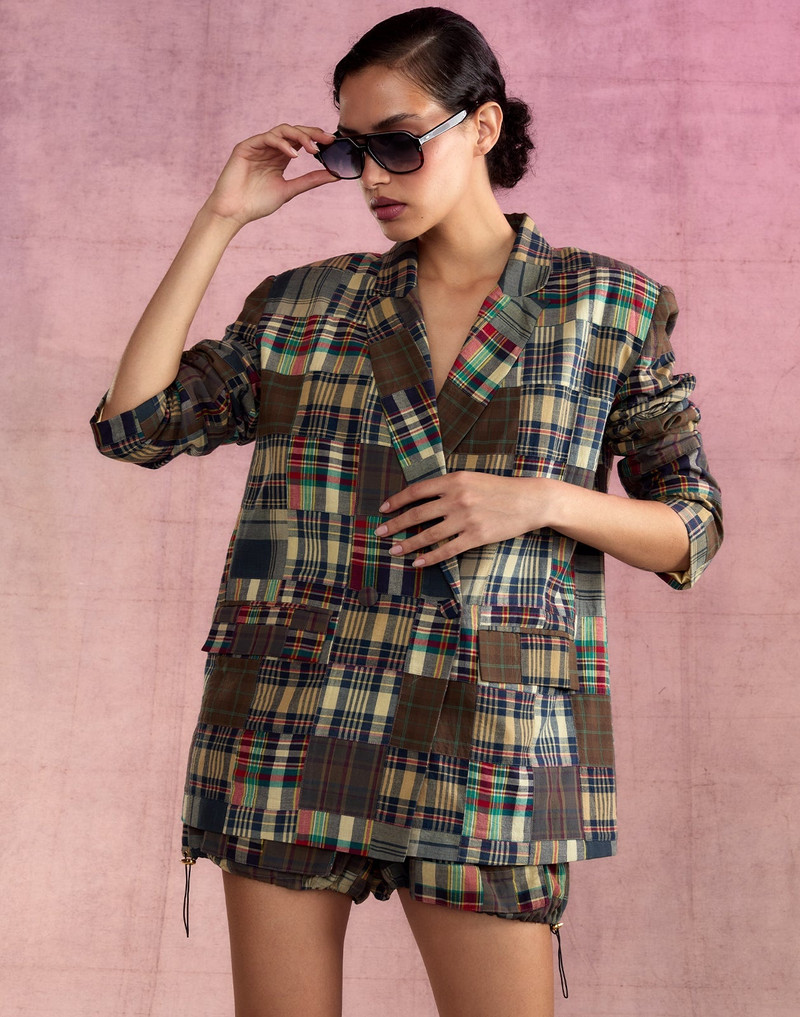 CYNTHIA ROWLEY Madrid Madras Blazer outlook