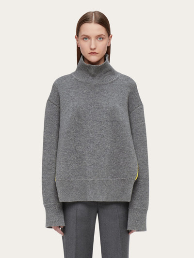 FERRAGAMO Poncho style layered sweater outlook