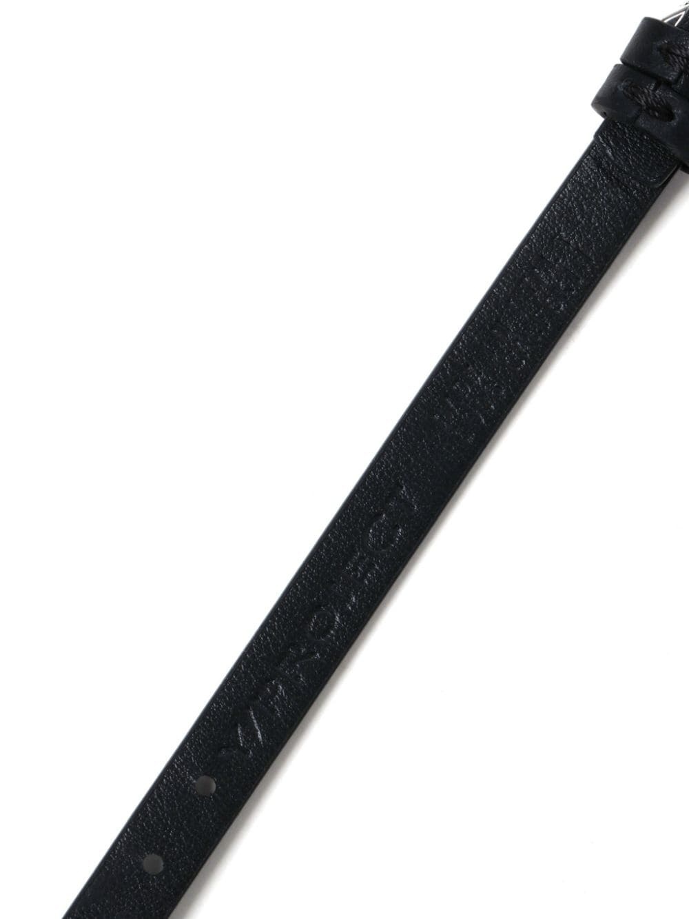 heart-plaque leather choker - 4