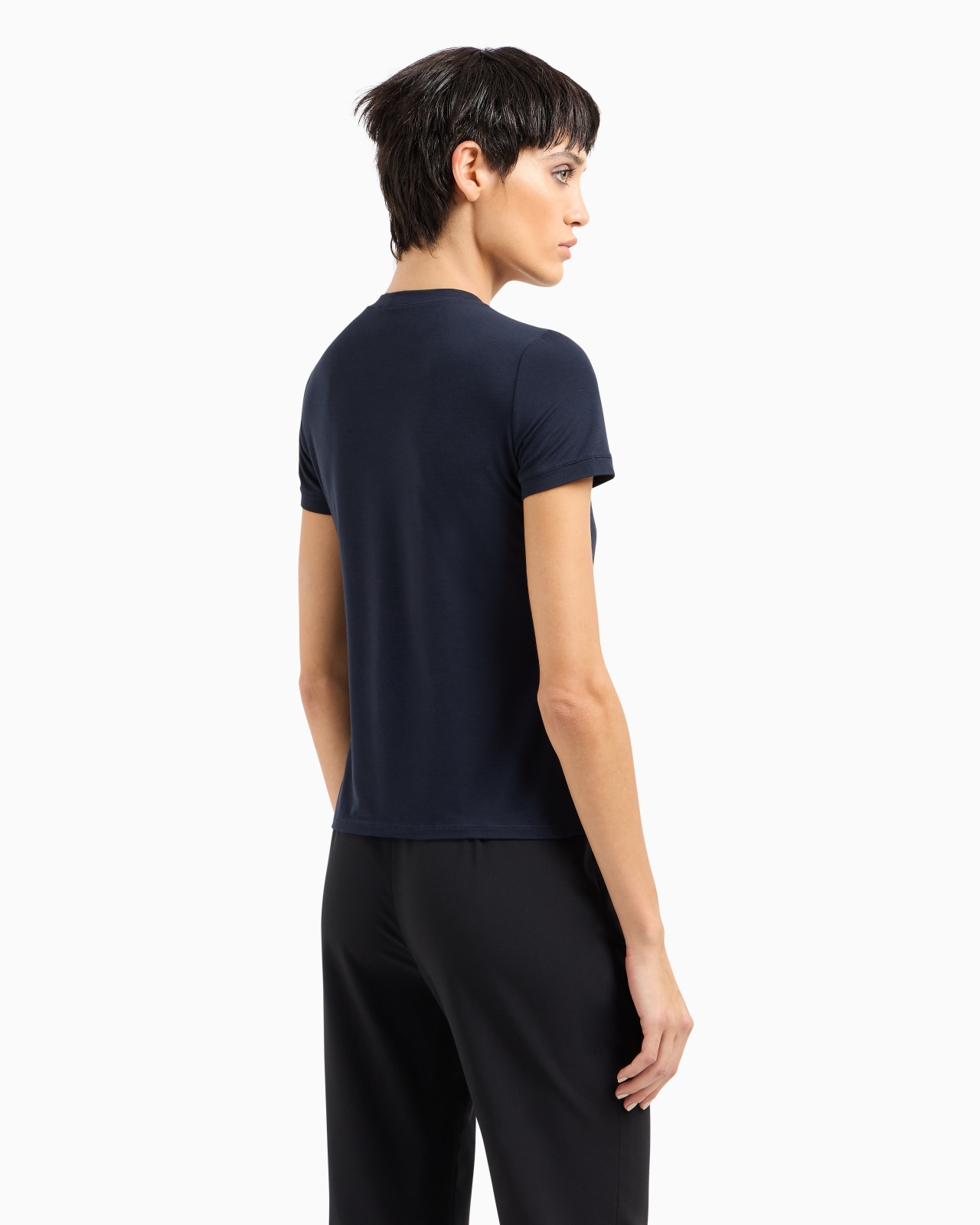 Stretch viscose jersey T-shirt - 3