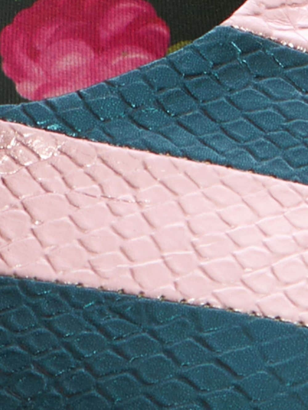 striped snakeskin-effect ballerina shoes - 4