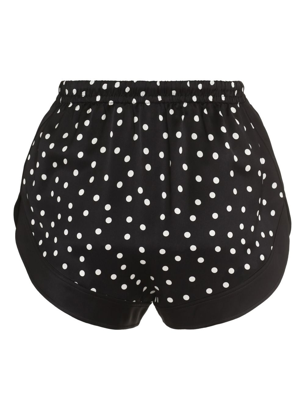 high-waist polka-dot silk shorts - 5