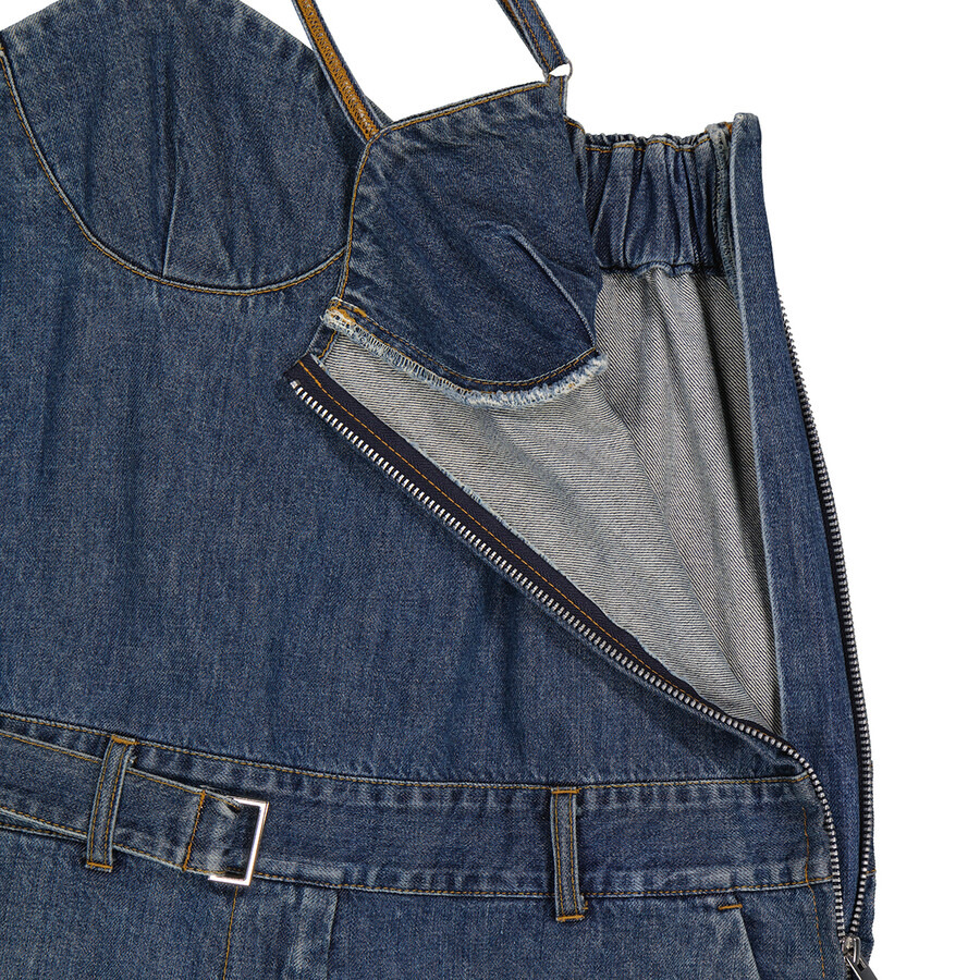 Sacai Ladies Blue Denim Jumpsuit, Brand Size 2 (Medium) - 7