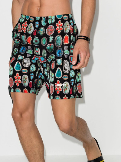 Palm Angels jewels print swim shorts outlook