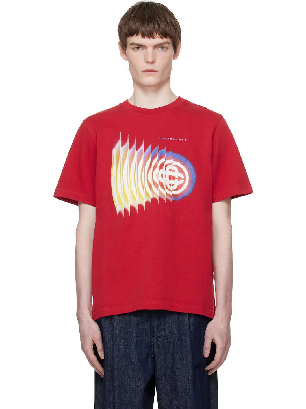 Red Shockwave Short Sleeve T‑shirt - 1