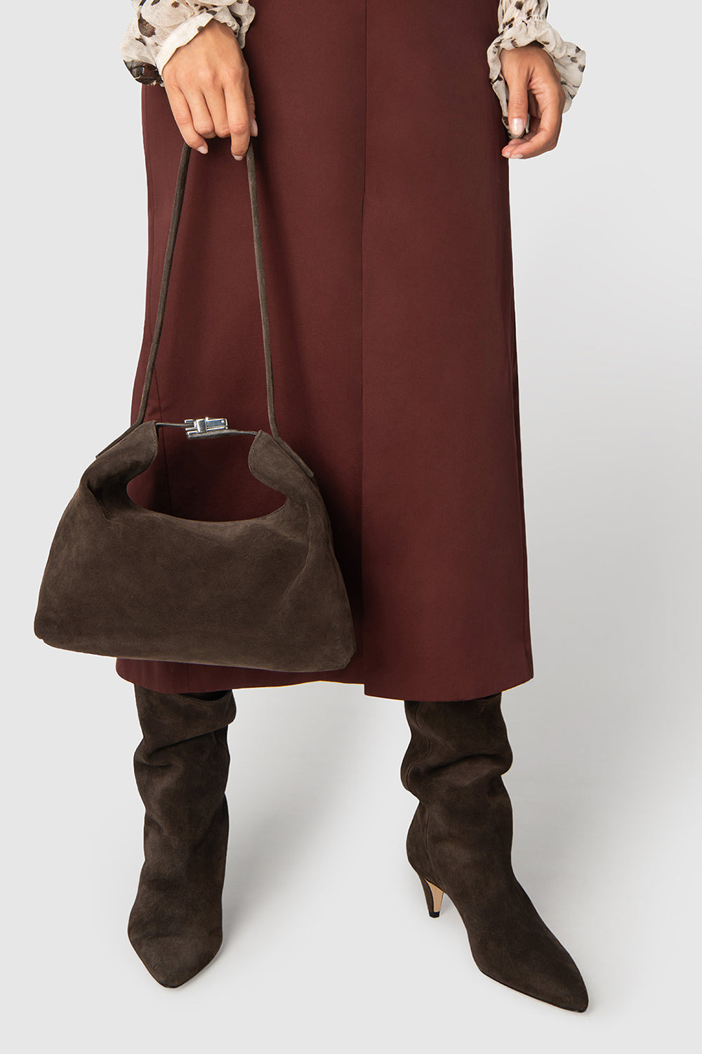 Lysander Ristretto Suede Leather Ankle Boot - 5