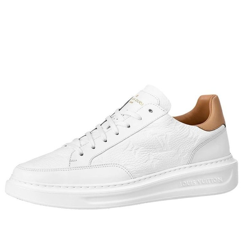 LOUIS VUITTON Beverly Hills Sneakers 'White Monogram with Caramel Collar' 1A8V3L - 1