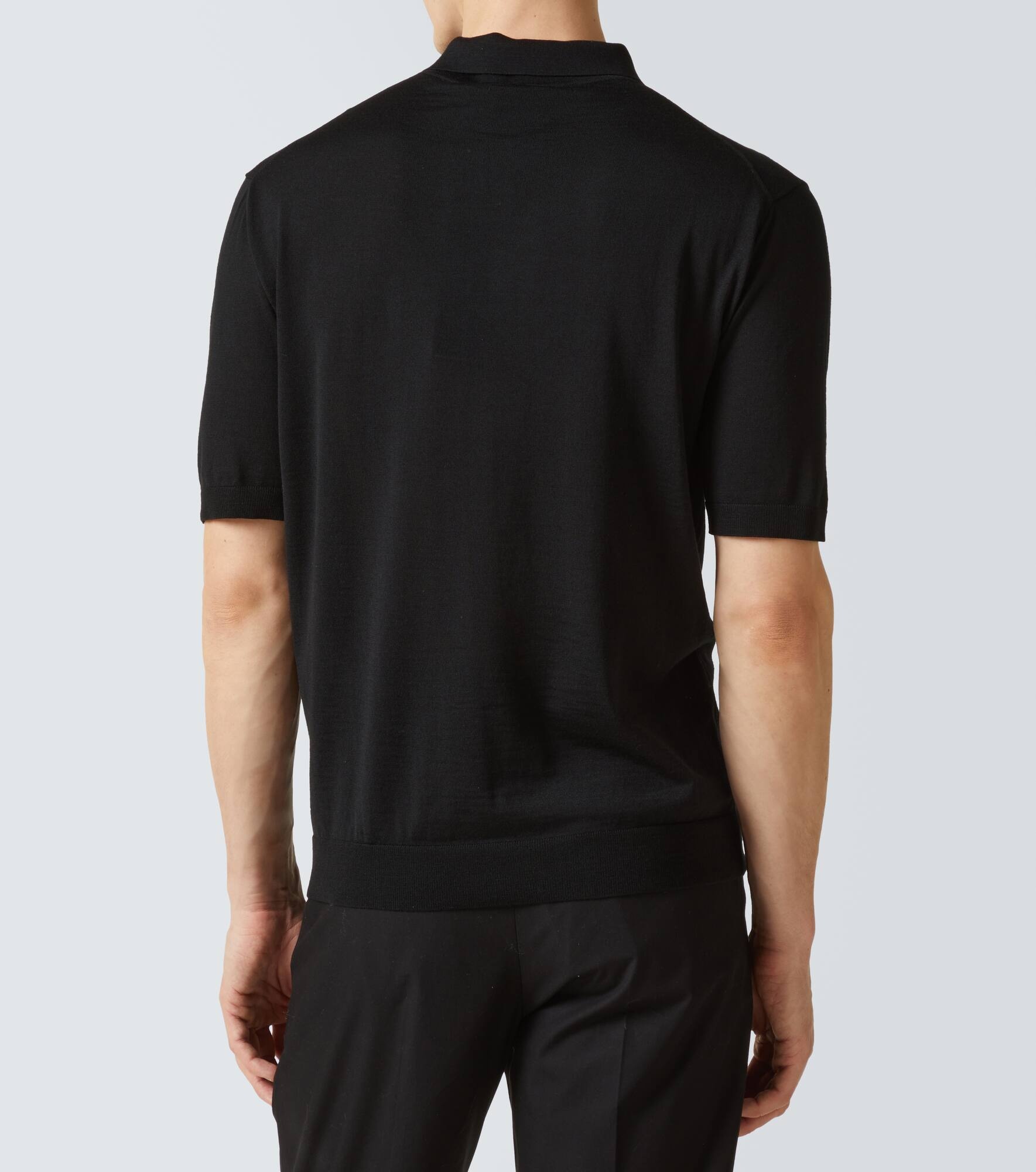 Logo wool polo shirt - 4
