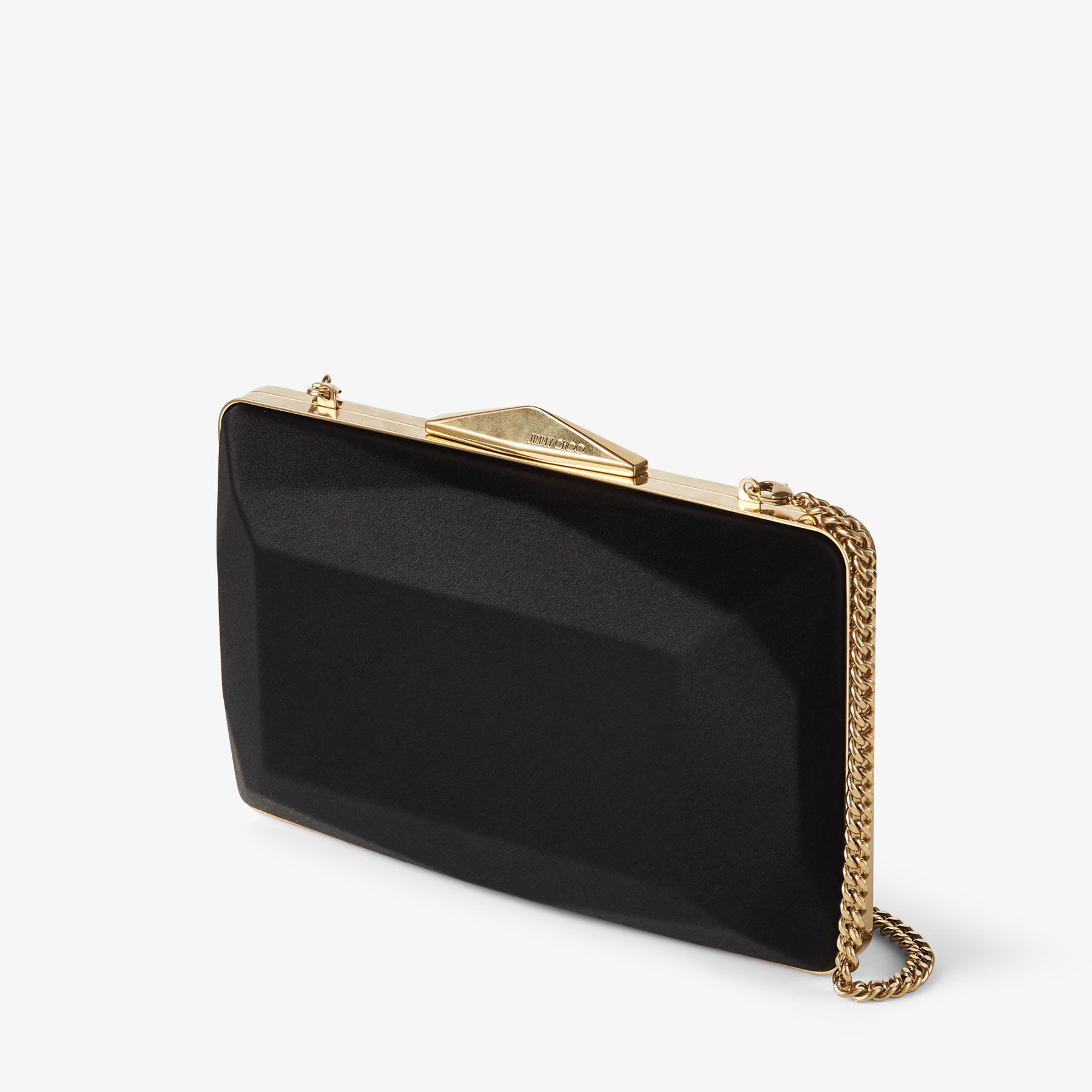 Diamond Box Clutch
Black Satin Box Clutch Bag - 2