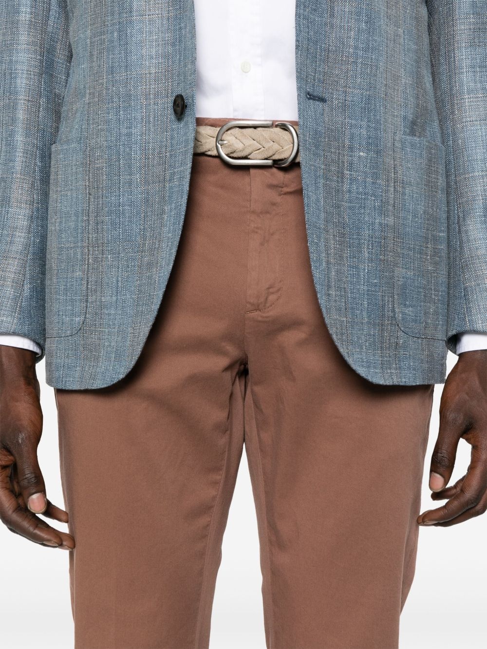 stretch-cotton chino trousers - 5