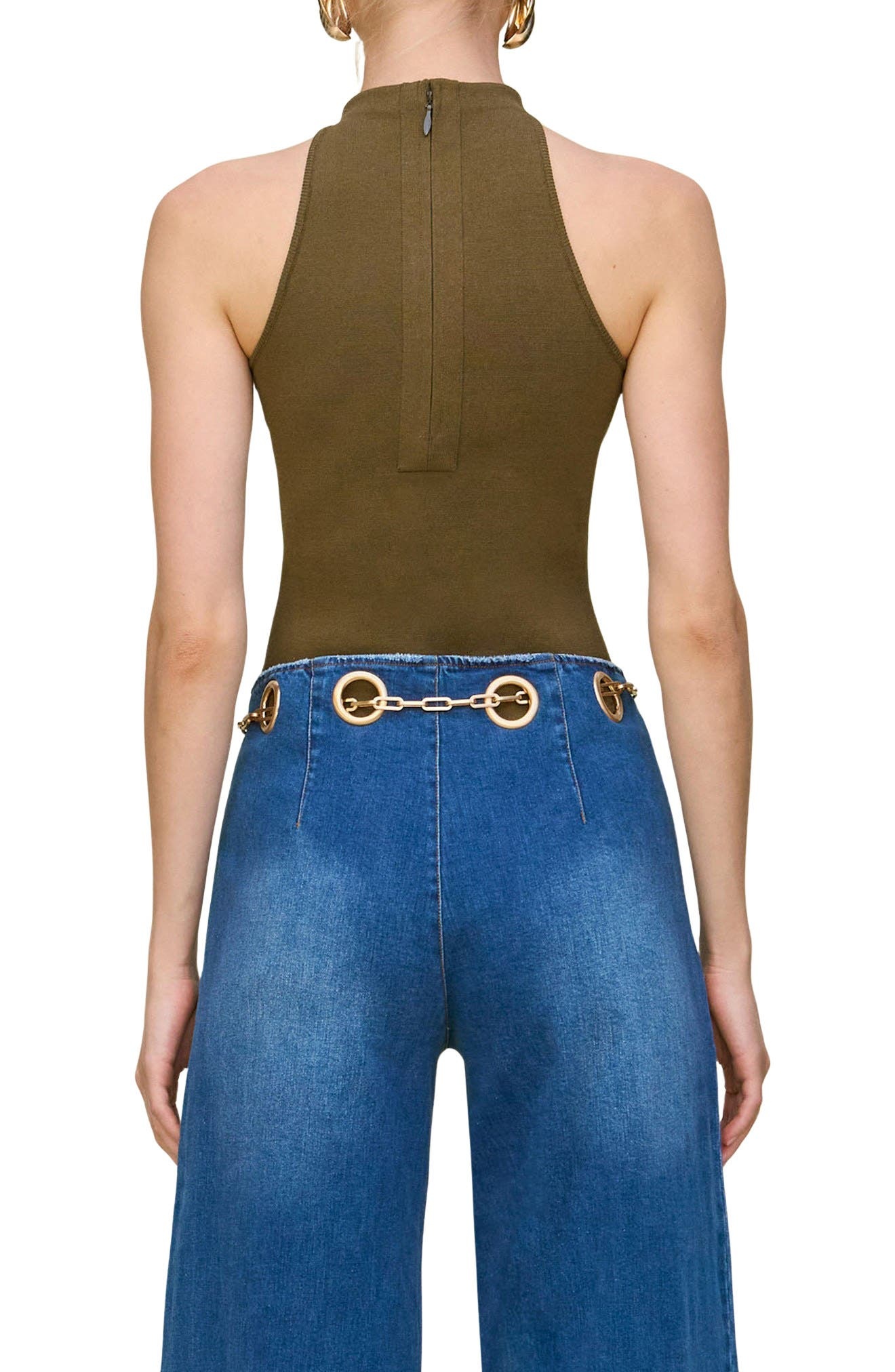 Cult Gaia Cassius Funnel Neck Bodysuit in Nymph at Nordstrom - 2
