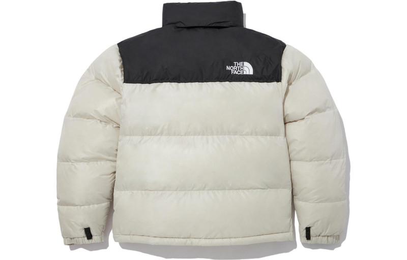 The North Face THE NORTH FACE FW22 Logo Nuptse Puffer Jacket 'Beige' NJ1DN60B outlook
