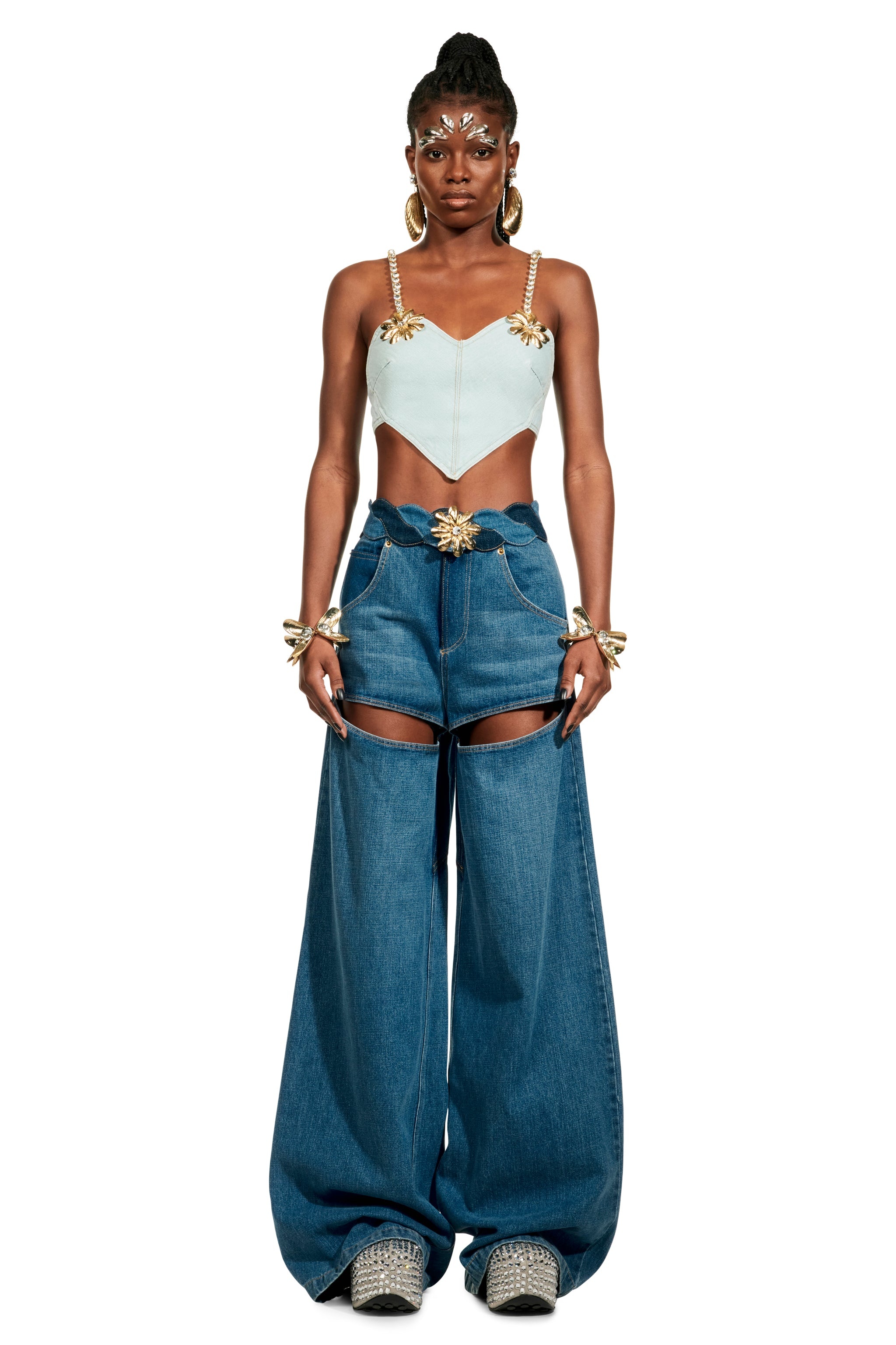 WIDE LEG SLIT JEAN - 3