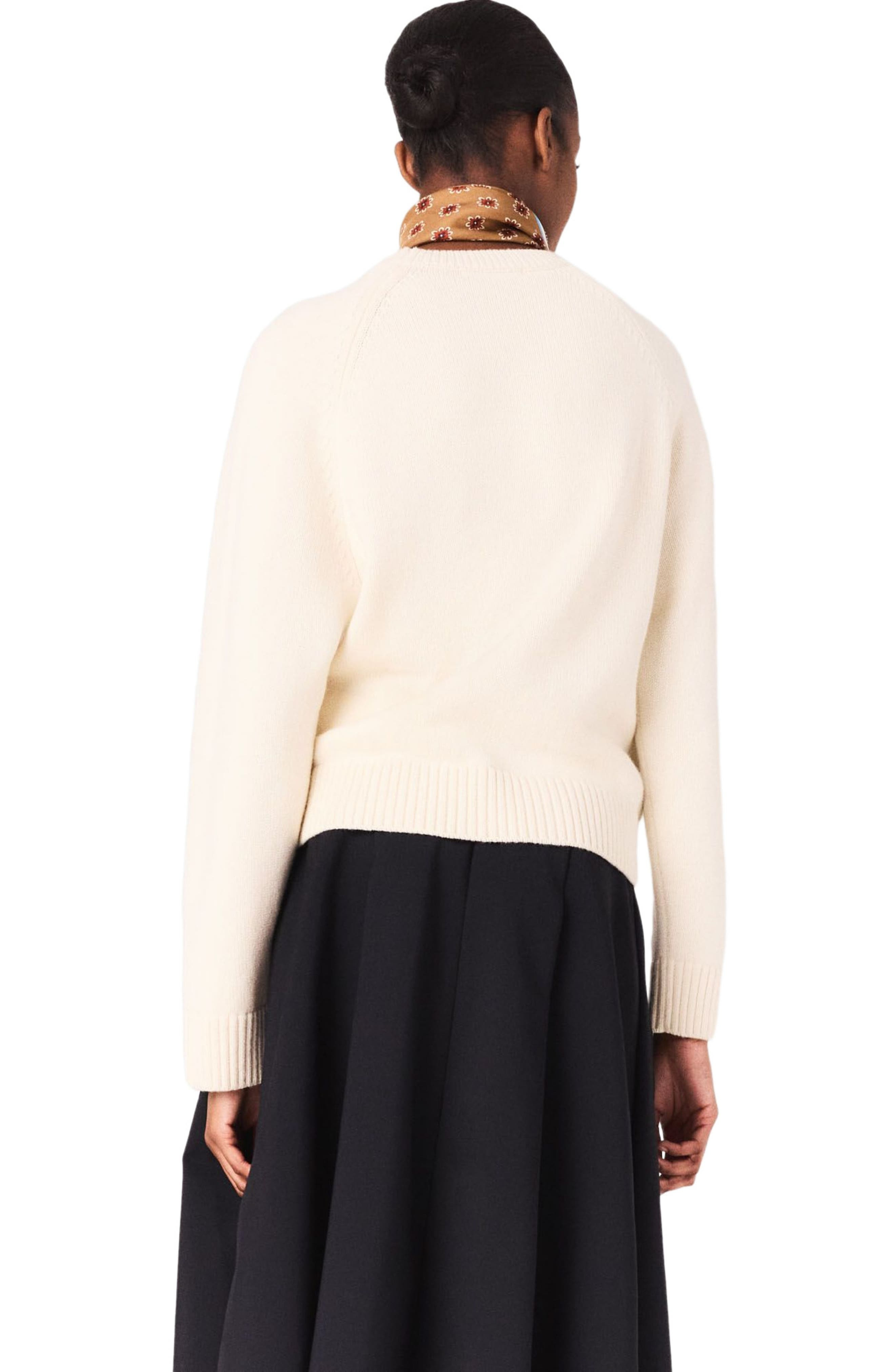 maje Rib knit sweater in Ecru at Nordstrom - 3