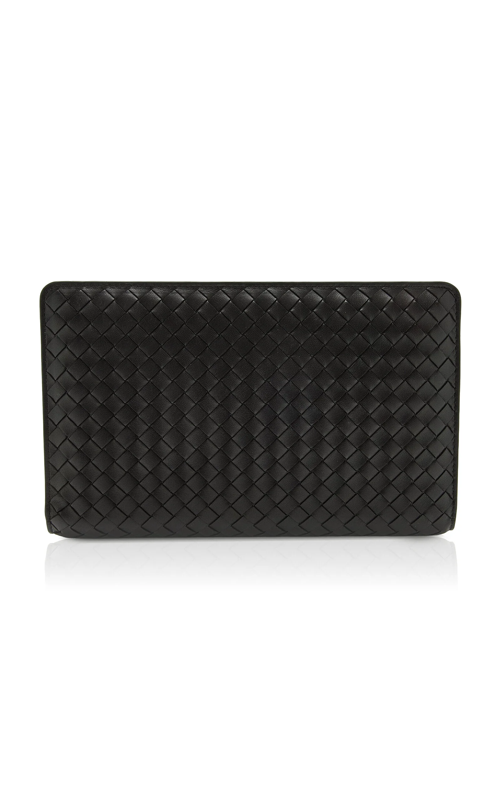 Agenda Intrecciato Leather Clutch brown - 1